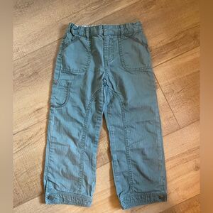 Carters 5 girls pull on Y2K cargo army green pants floral